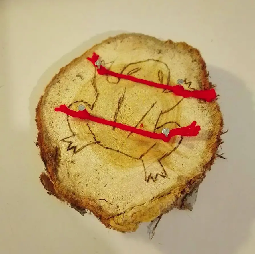 a shitty frog effigy