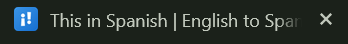 A screenshot of a desktop tab titled, "This in Spanish"